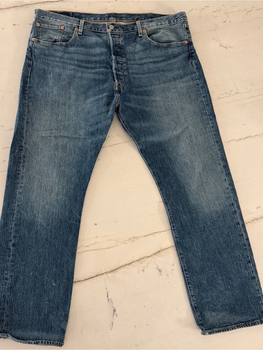 Levis 501 Jeans Mens 40x30 Blue Button Fly Straight Leg